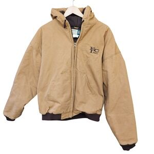 WearGuard XL Tall Brown Hooded‎ Work Jacket FC INC. Embroidered Quilted Lined